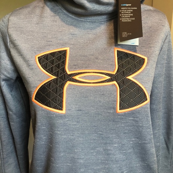 Under Armor Coldgear Loose hoodie space dye blue S - Picture 6 of 12